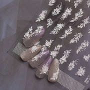 365nails: "white embossed leaf vine" – Nail Art Stickers