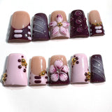 Grape Purple French Duckbill Press-On Nails