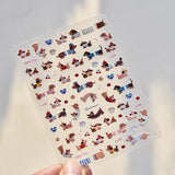 3D Embossed Dachshund Nail Stickers – Cute Puppy Paw Print Set