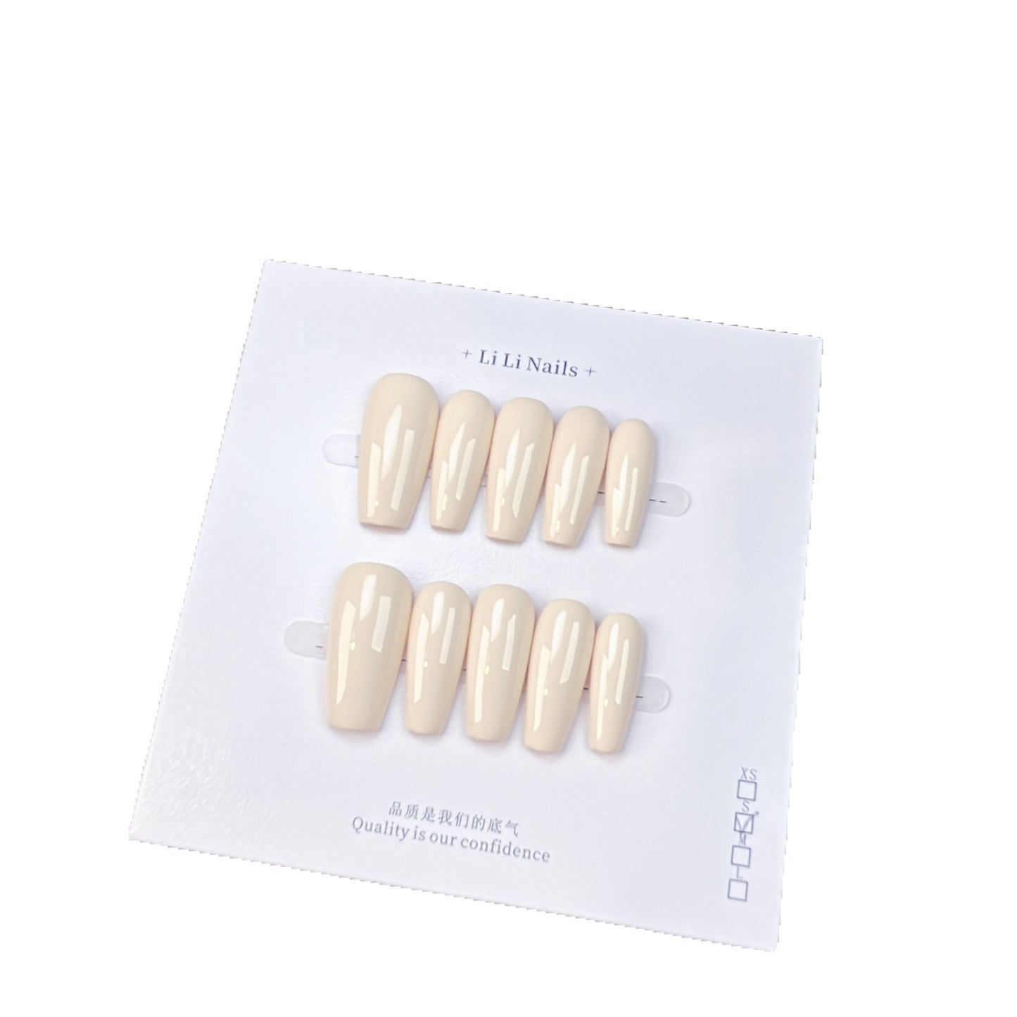 The Essential Solids | Long Coffin ｜Handmade Press-on Nails