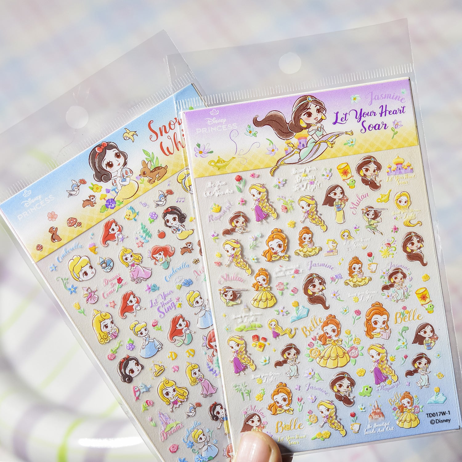 Disney Princess: "Jasmine & Friends" – 3D Embossed Nail Sticker