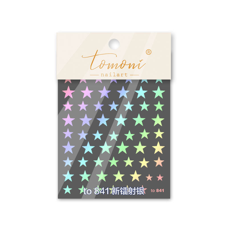 365nails: "luxury foil star, rose & holographic butterfly" – Nail Art Stickers