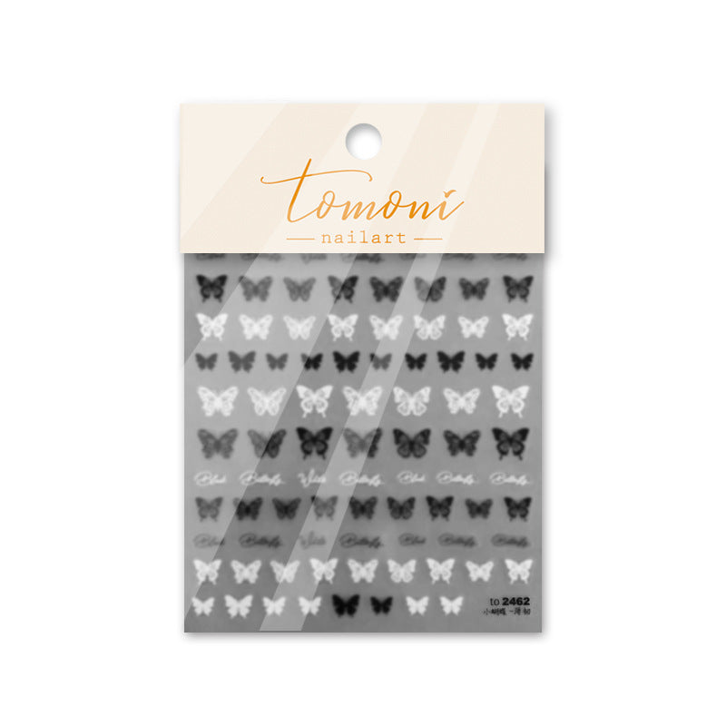 Monochrome Butterfly – Minimalist Nail Art Set