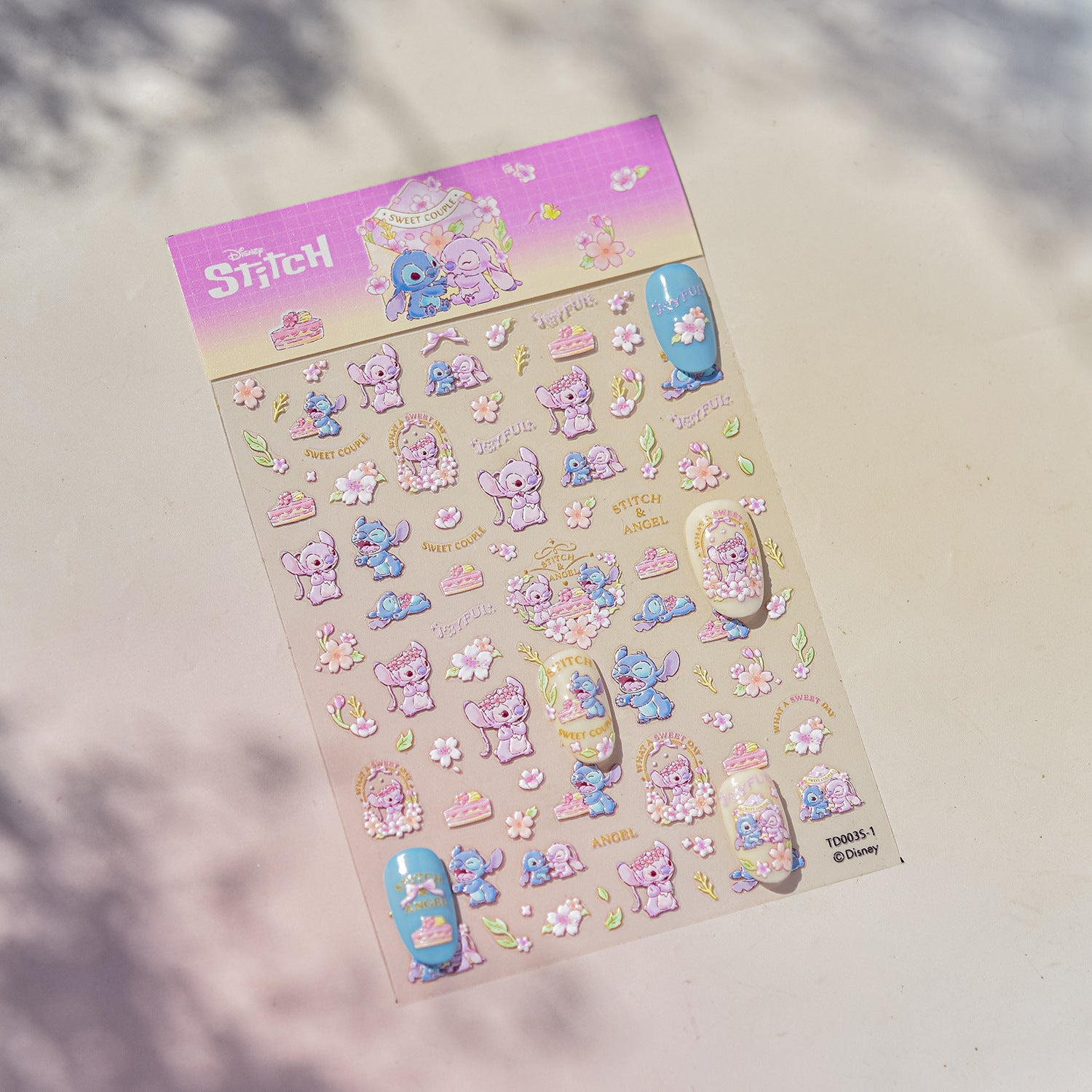 365nails : « Disney Stitch et Angel Sakura » – Stickers de nail art