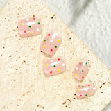 Kids press-on nails 24 pieces glue-free nail stickers little girl princess nail stickers