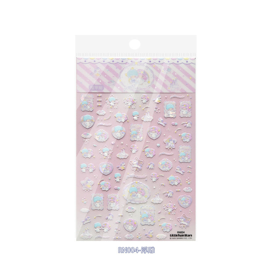 Sanrio Character Collection: "Kawaii Friends" – 3D Embossed Nail Sticker