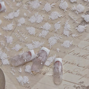 Monochrome Rose Sereno Collection: "Elegant Noir" – 3D Embossed Nail Sticker