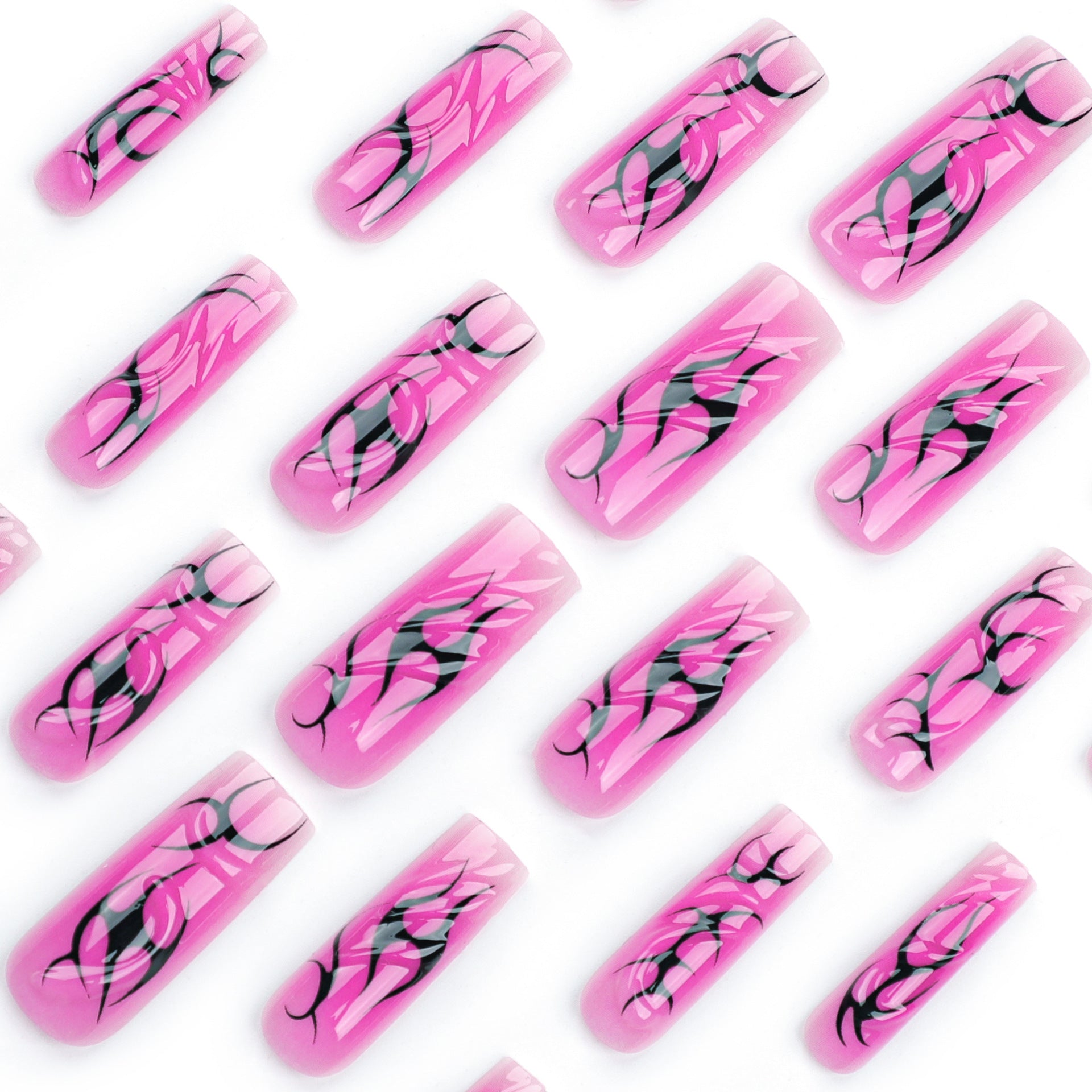 Especial para uñas de las Spice Girls, diseño tridimensional de uñas difuminadas en 3D, uñas rectangulares de gran venta - venta al por mayor en Europa y América | 365nails