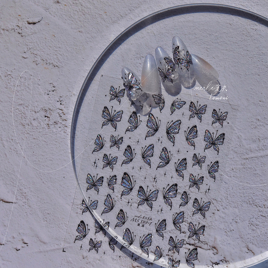 365nails: "Crystal Blue Butterfly" – Nail Art Stickers