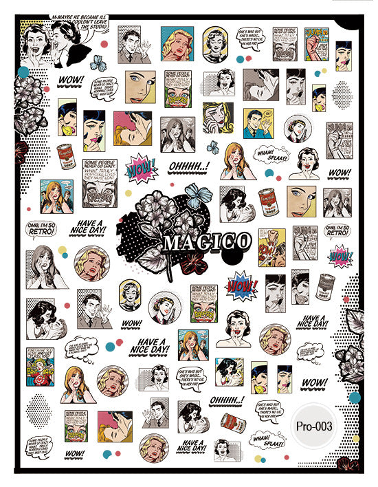 365nails: 벚꽃 & 눈송이 동양풍 믹스 – 네일 아트 스티커