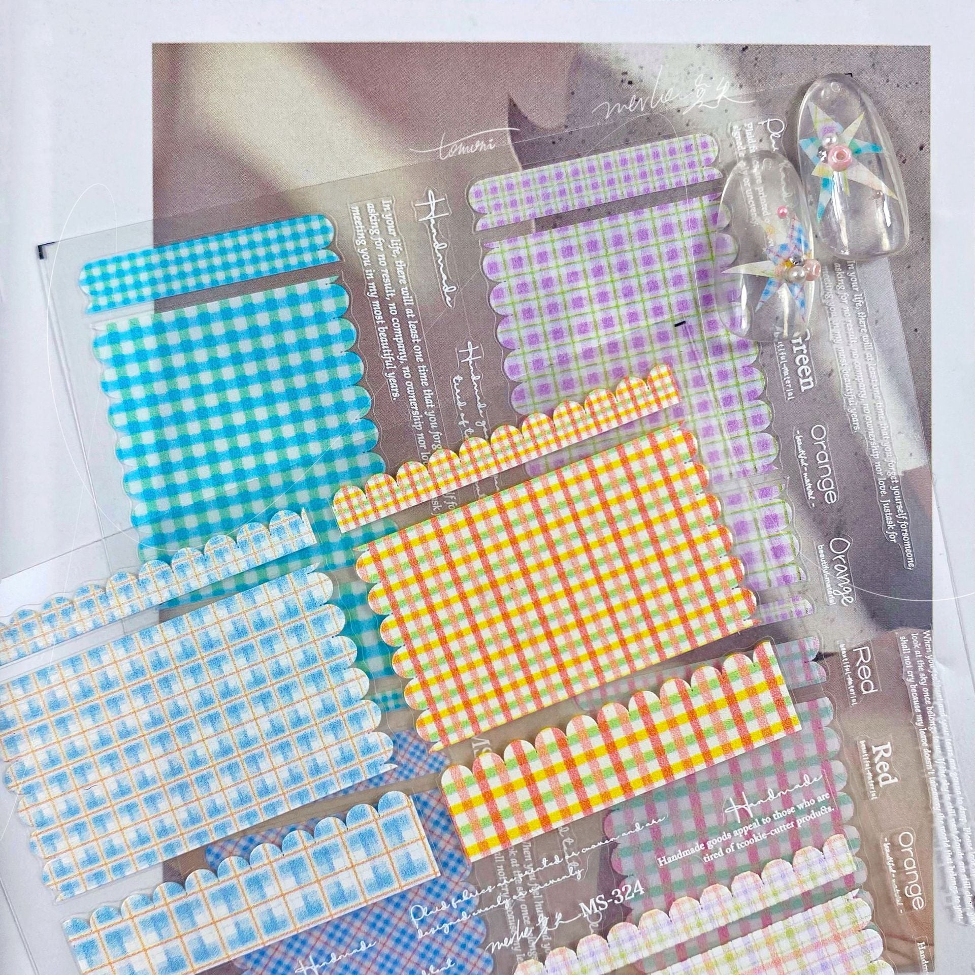 365nails: "Gingham French Tip" – Nail Art Stickers