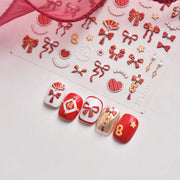 365nails: 빨간 리본 크리스탈 하트 – 네일 아트 스티커