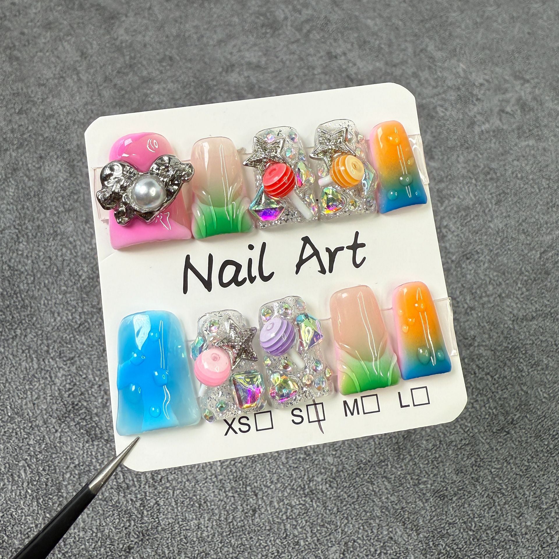 Duck bak nail blush gradual chang ic through    prsonality handmad prss-on nails wholsal｜365nails