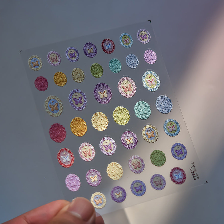 365nails: Adesivos de Unha Brilhantes "Holographic Butterfly Gem"