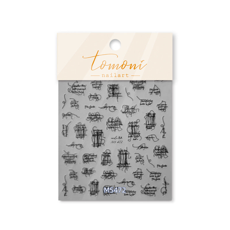 365nails: "Abstract Graffiti Handwriting" – Nail Art Stickers