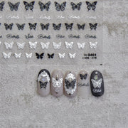 Monochrome Butterfly – Minimalist Nail Art Set