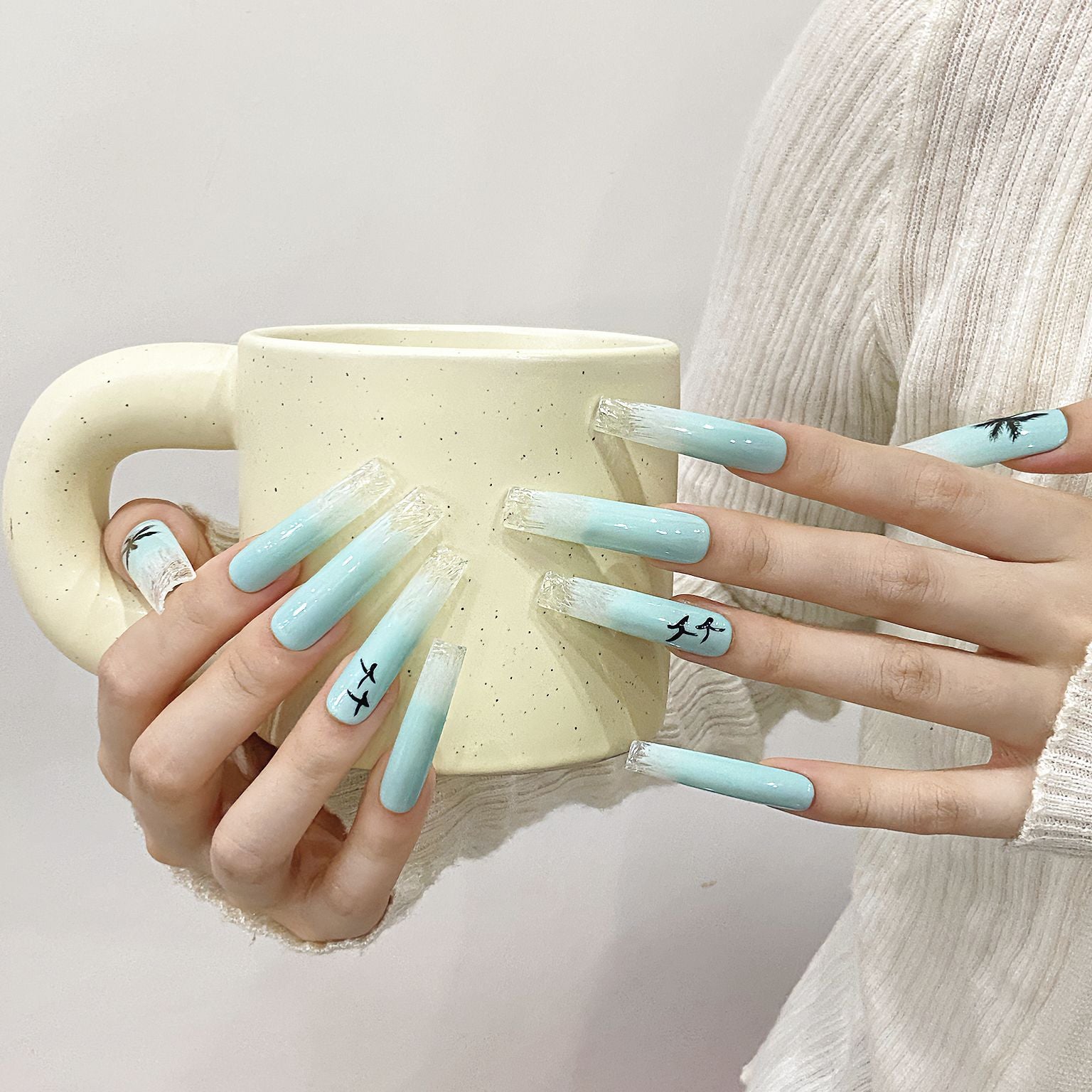 Pure handmade press on nails   nail art fake nails beauty | 365nails