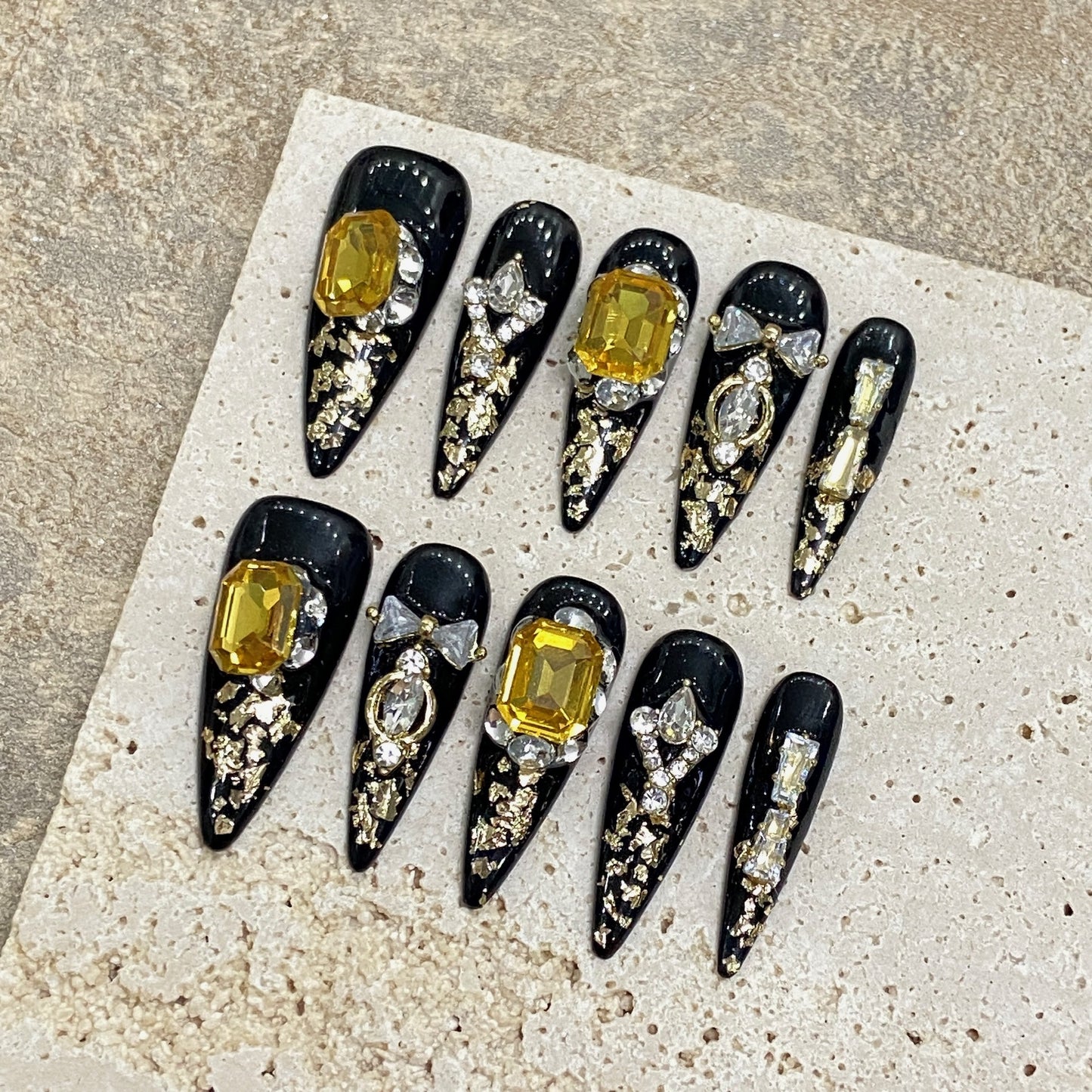 [Paper drunk gold fans] Pure handmade nails copper inlaid zircon K9 diamond jewelry Seiko high-luxury heavy industry manicure | 365nails