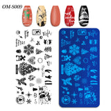 Christmas Nail Stamping Plates – Holiday Pattern Steel Templates for DIY Nail Art (MOQ=3)