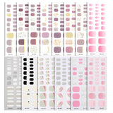 Semi-Cured Gel Nail Strips Toe Nails French Style Soft Pink Glossy Set (MOQ=3)