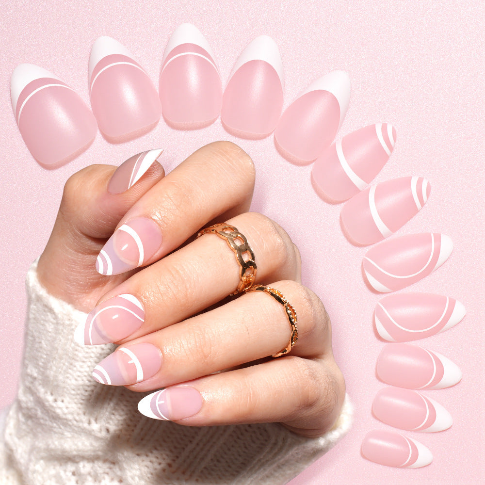 Nail Tips Hot-selling French press on nails seamless short almond manicure tablets, pre-made fingernails removable 120 pieces