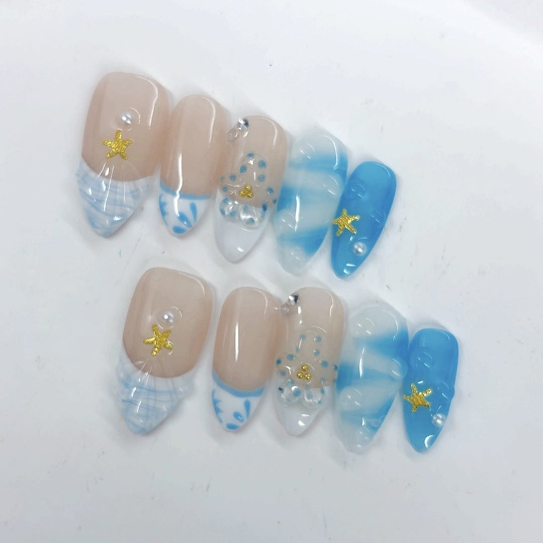 Mermaid Tide: "Ocean Star" – Almond Press-Ons