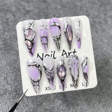 Chrome Galaxy Aura Series Press-On Nails