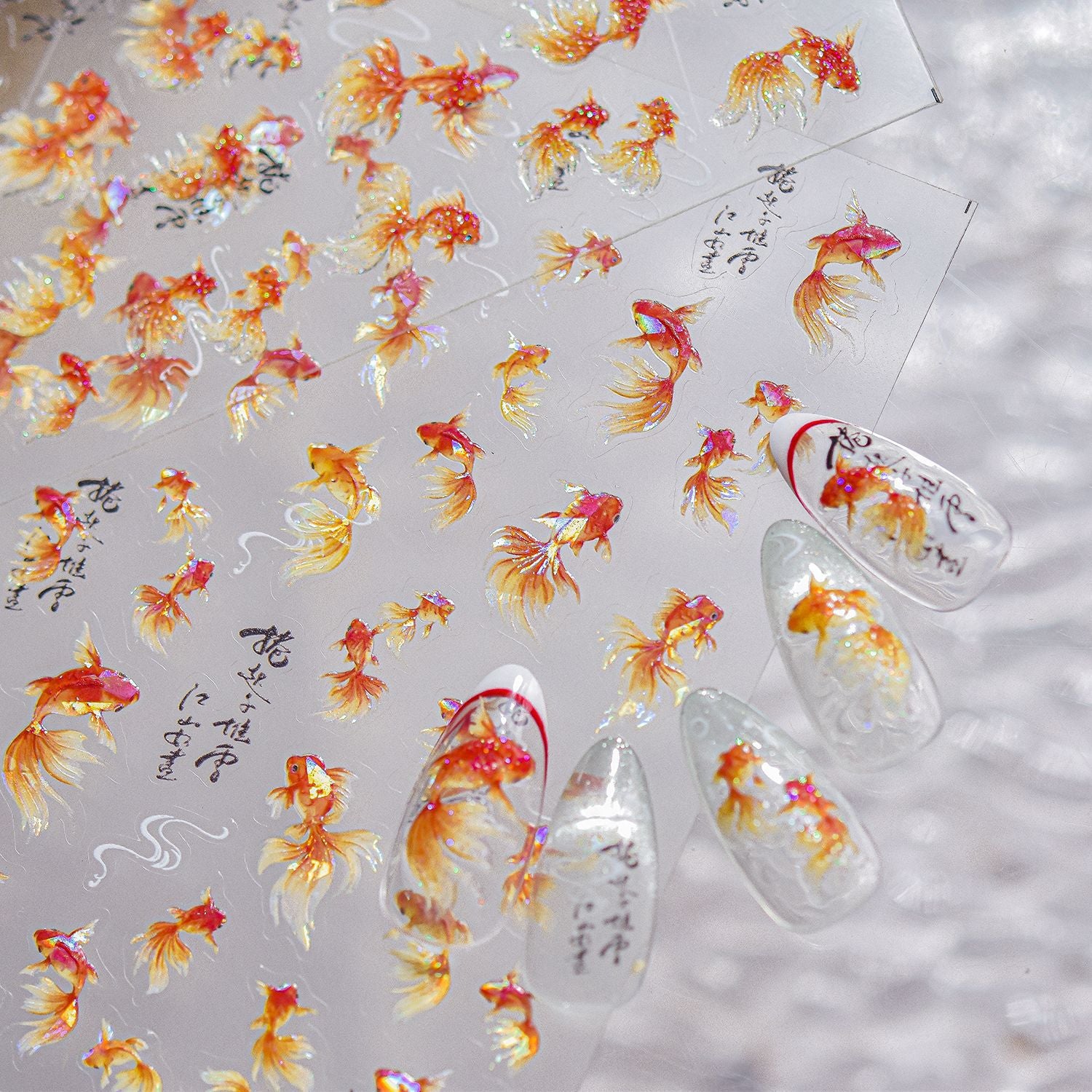 Ink Wash Goldfish – Chinese Style Nail Art Set