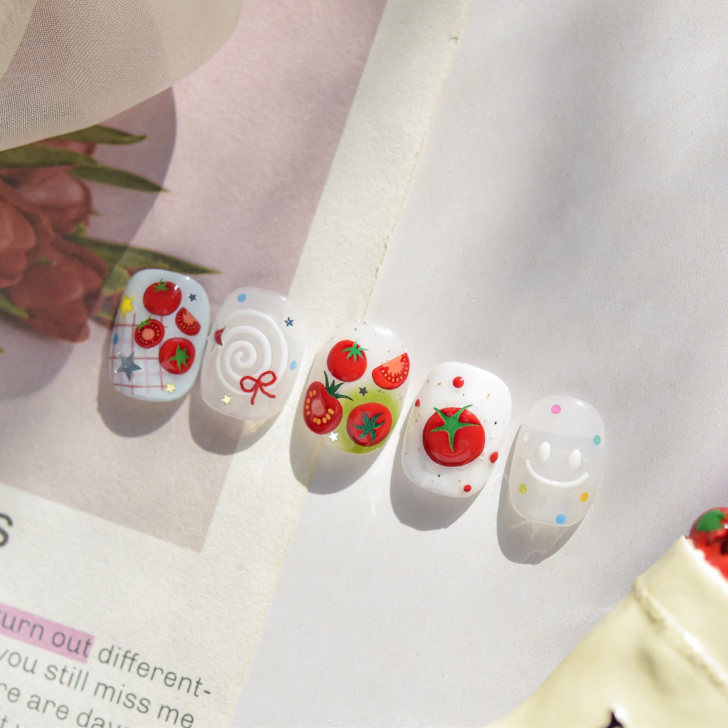 Tomato Collection: "Jelly Tomato" – 3D Embossed Nail Sticker
