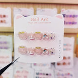 Fart Peach Rainbow Pastel Cute Kids Press On Nails
