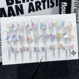 Adesivo de unha com ponta super longa, gelo, feito à mão, Spice Girl, adesivo de unha para vestir, atacado ｜365nails