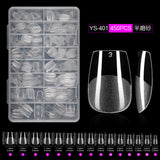 365nails Full-Matte Nail Tips | Multi-Shape Nail Extension Set with Storage Case