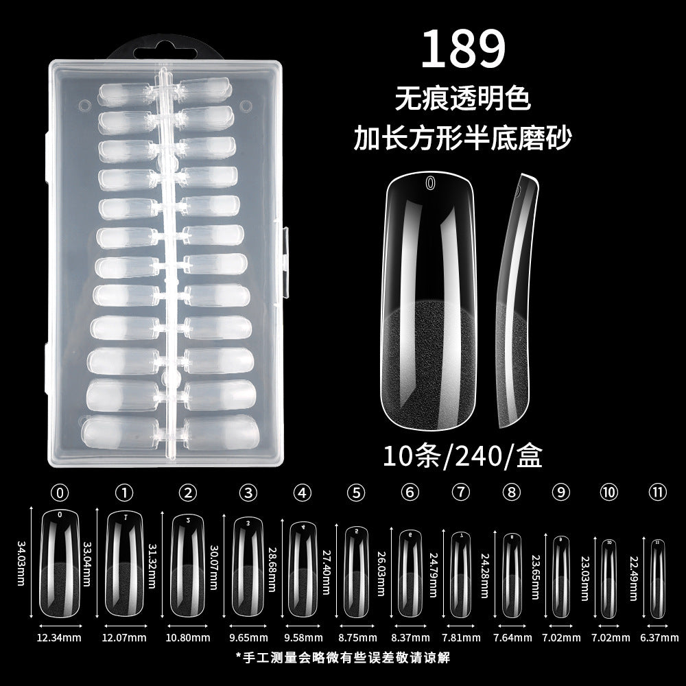 365nails Half-Matte Seamless Nail Tips | Multi-Shape Nail Extension Set (YS-101 to YS-402)