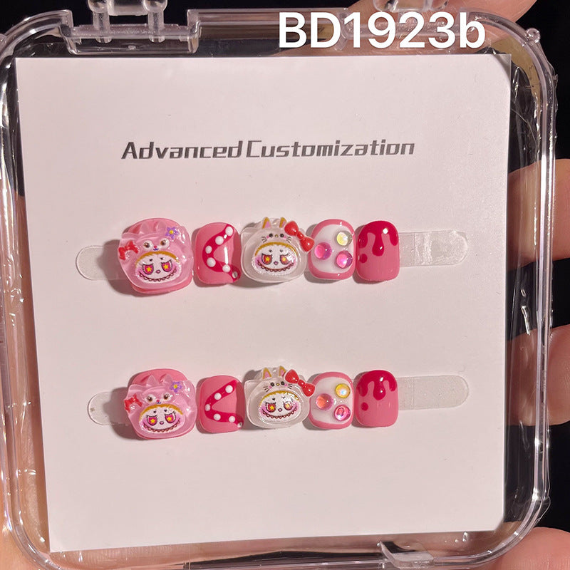 可愛迷你卡通兒童穿戴甲綜合盒