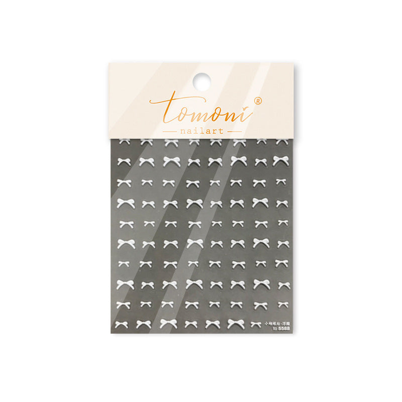 Mini White Bow – Minimalist Elegant Nail Art Set