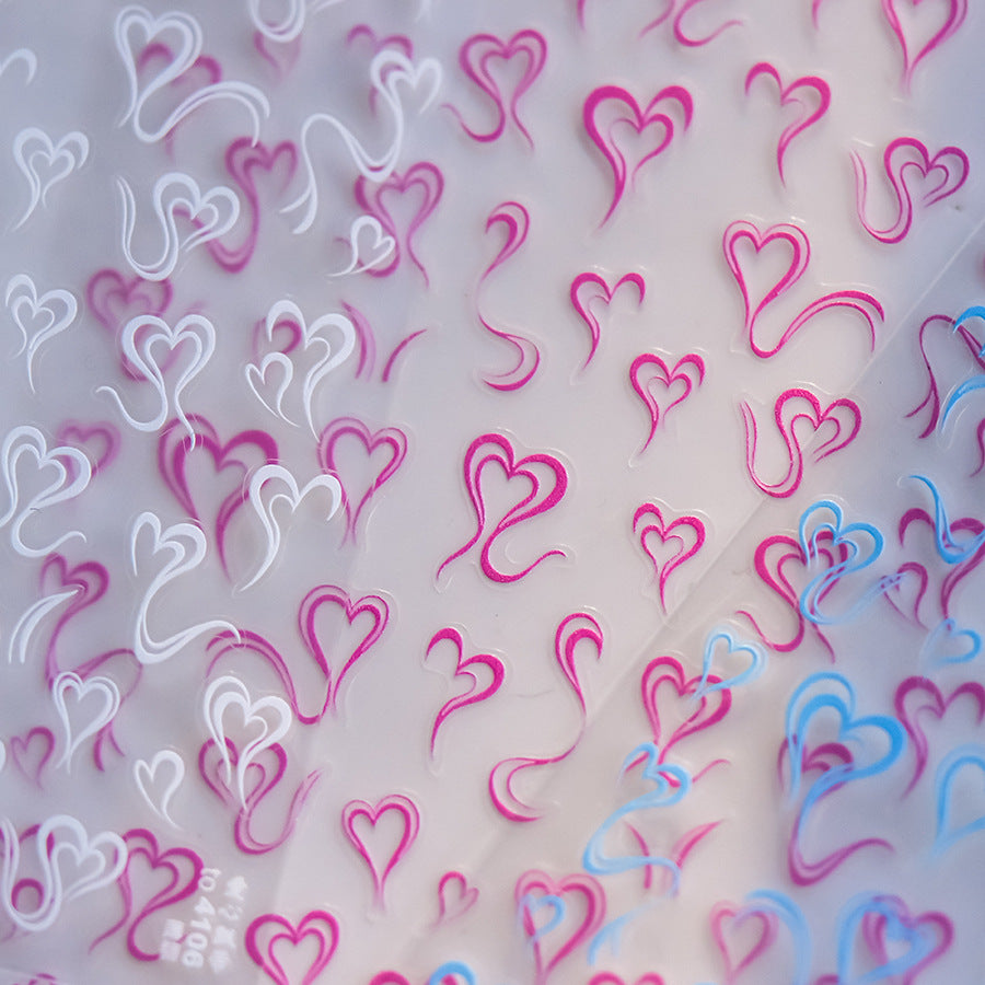 365nails: "Neon Pink Graffiti Heart" – nail art stickers