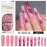 Long press on nails, French versatile patch nail art removable prefabricated fake nail press on nails piece