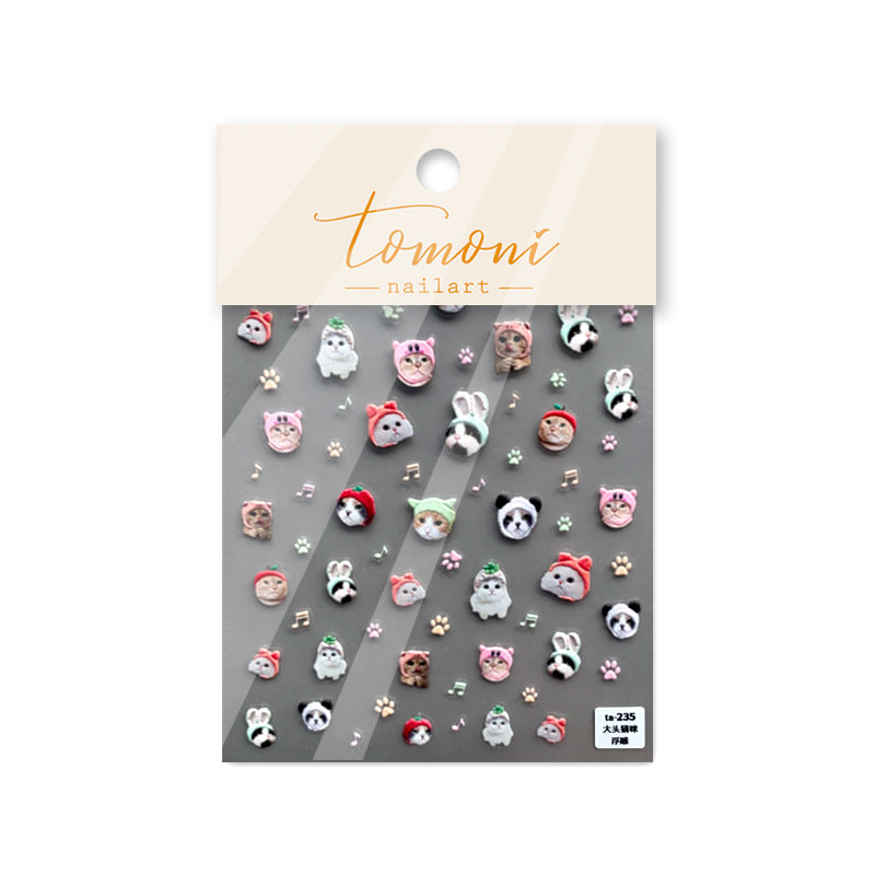 Cute Big Head Pets – Kawaii Animal Nail Art Set