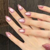 Pearl Pink Shimmer Soft Gloss Press On Nails