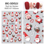 Original Christmas nail sticker 5D relief three-dimensional happy Christmas atmosphere elements DIY nail sticker HG model