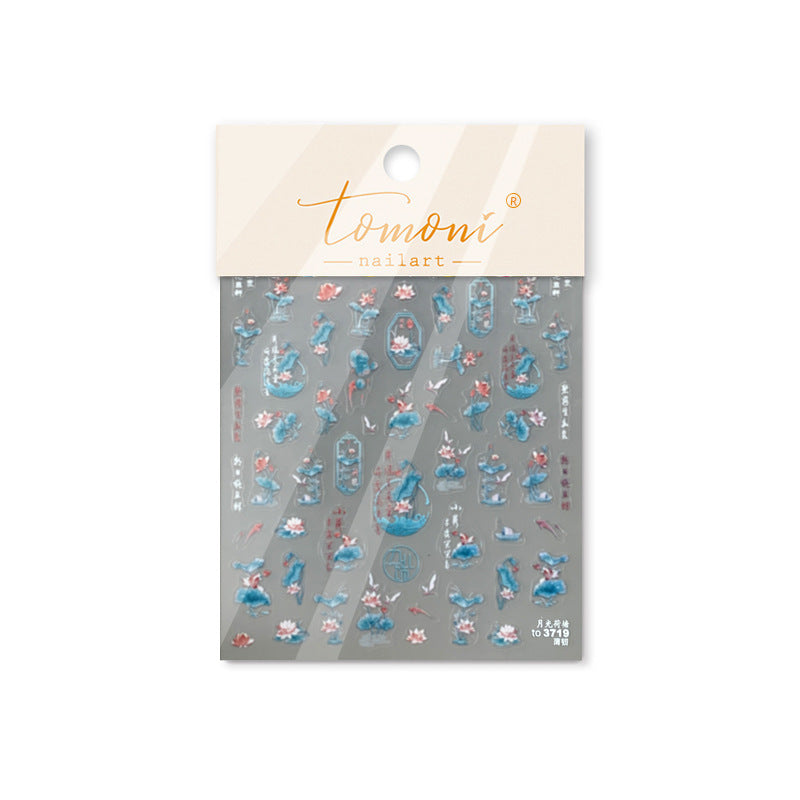 365nails: "Moonlight Lotus Pond" – nail art stickers