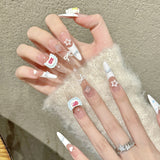 Cute Pastel Extra-Long Nails with Cartoon Charms