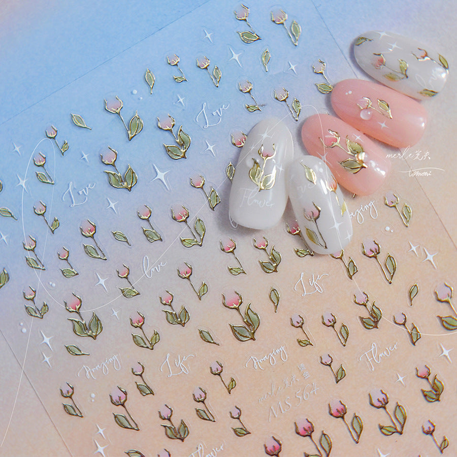 365nails: "Gold-Trimmed Tulip" – nail art stickers