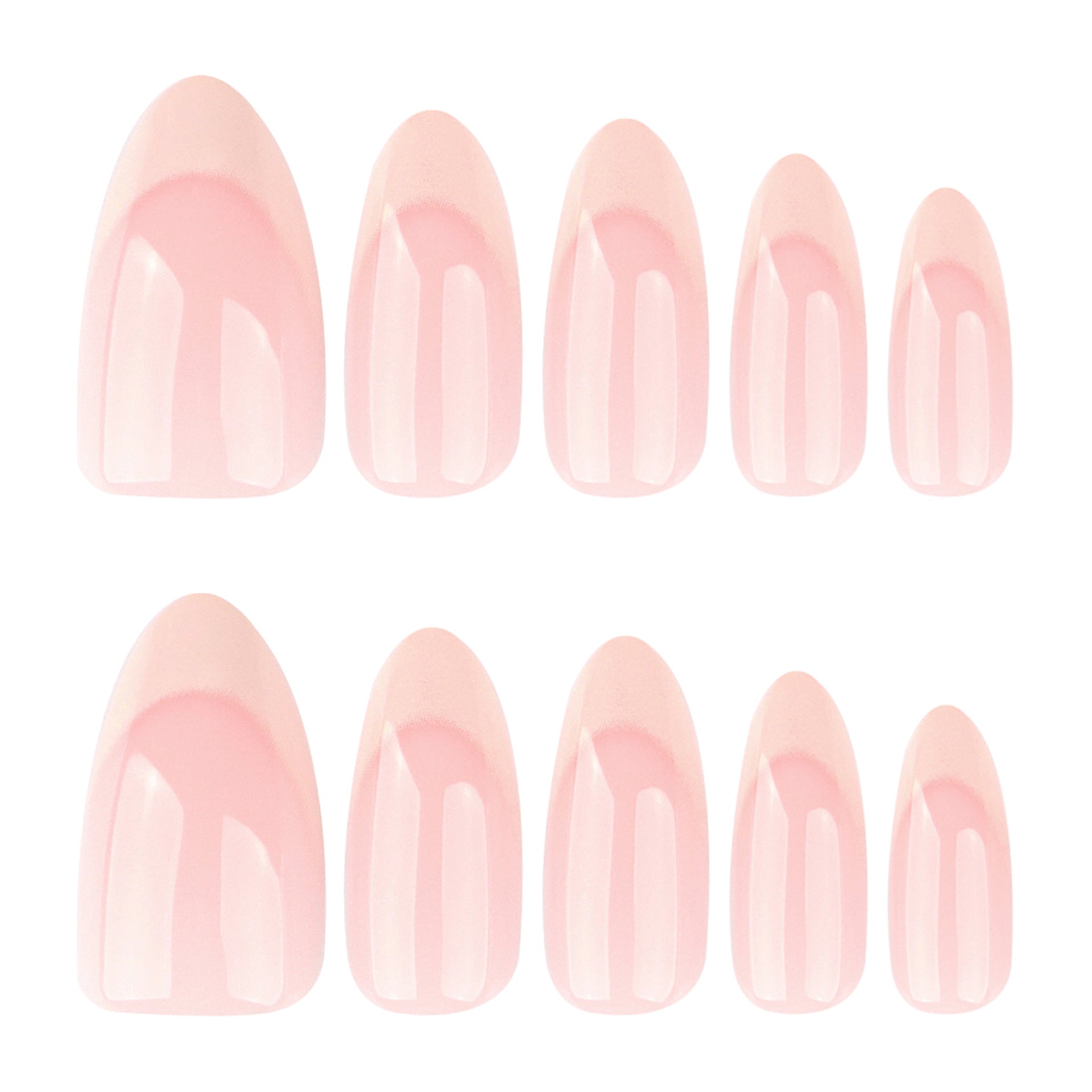 30pcs short almonds simple French beige high sense press-on nails