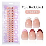 Nail Tips press on nails  explosion five-color French manicure glossy high-end square removable patch fake nail nail piece