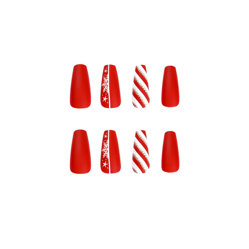 nails piece finished product wholesale Christmas snowflake polka dot press on nails piece wholesale nails patch wholesale nails piece fake nails｜365nails