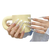 Pure handmade press on nails   nail art fake nails beauty | 365nails