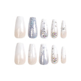 Venta al por mayor de uñas postizas cortas, producto terminado, uñas navideñas, uñas removibles y usables, 24 piezas al por mayor | 365nails