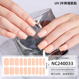 Semi-Cured Gel Nail Strips Pure Color Vibrant Multi-Shade Glossy Set (MOQ=3)