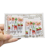 Cherry Garden French Crystal Press On Nail Set